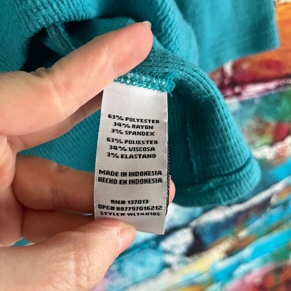 Wildfox Sweatshirt Blue Haley Brushed Long Sleeve Tunic V Neck Lounge Small - Picture 4 of 6